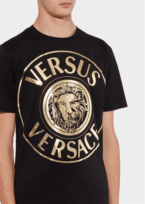 versace lion button down mens|Versace lion heads.